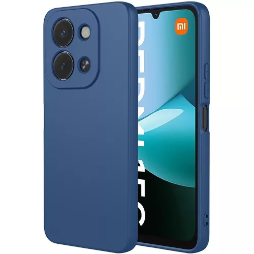 Xiaomi Redmi 15C 4G / Redmi 15C 5G szilikon tok, hátlaptok, telefon tok, velúr belsővel, matt, kék, Silicone