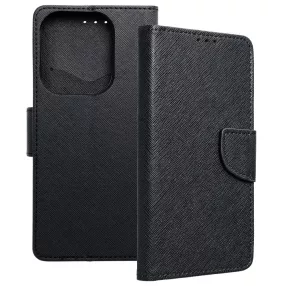   Xiaomi Redmi 15C 4G / Redmi 15C 5G / Poco C85 4G könyvtok, fliptok, telefon tok, bankkártyatartós, mágneszáras, fekete, Fancy