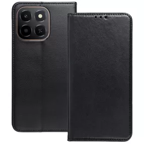   Honor X6c könyvtok, fliptok, telefon tok, bankkártyatartós, mágneszáras, fekete, Smart Magneto