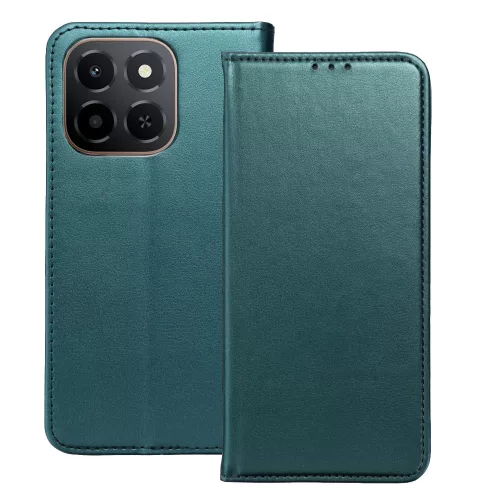 Honor X6c könyvtok, fliptok, telefon tok, bankkártyatartós, mágneszáras, zöld, Smart Magneto