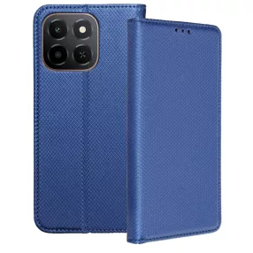   Honor X6c könyvtok, fliptok, telefon tok, bankkártyatartós, mágneszáras, sötétkék, Smart Case book