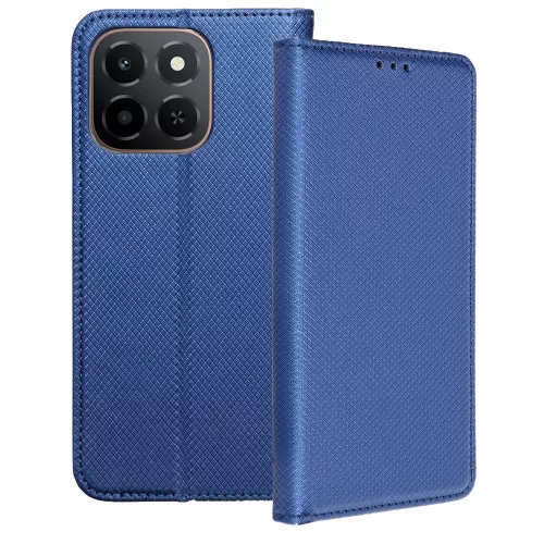Honor X6c könyvtok, fliptok, telefon tok, bankkártyatartós, mágneszáras, sötétkék, Smart Case book