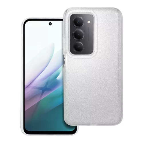 Xiaomi Redmi 15 4G / Redmi 15 5G szilikon tok, hátlaptok, telefon tok, csillámos, ezüst, Shining Case