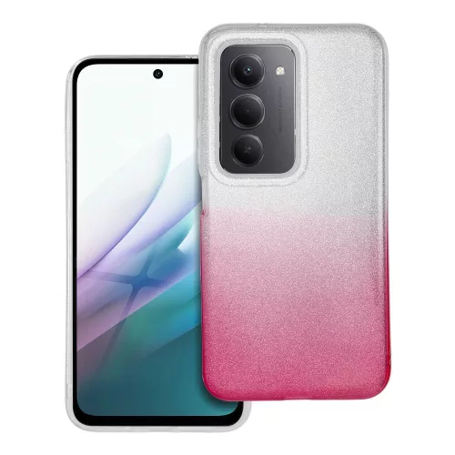 Xiaomi Redmi 15 4G / Redmi 15 5G szilikon tok, hátlaptok, telefon tok, csillámos, pink-ezüst, Shining Case