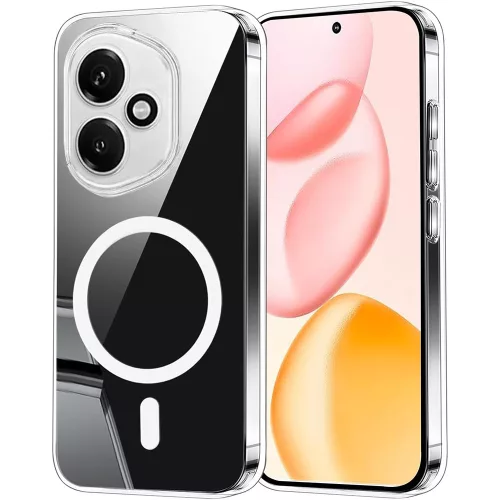 Honor 400 5G Clear MagSafe szilikon tok – 2 mm vastag, átlátszó hátlaptok, kamera védelemmel