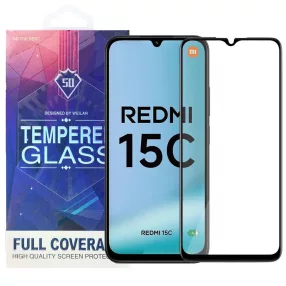   Xiaomi Redmi 15C 4G / Redmi 15C 5G / Poco C85 üvegfólia, tempered glass, előlapi, 5D, edzett, hajlított, fekete kerettel