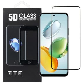   Honor 400 Smart 5G / X7d 4G üvegfólia – teljes képernyős, edzett, fekete keretes 5D tempered glass