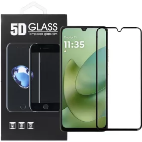   Motorola Moto G06 / G06 Power üvegfólia – teljes képernyős, edzett, fekete keretes 5D tempered glass