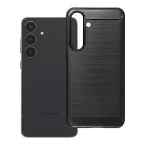   Samsung Galaxy S25 FE 5G szilikon tok, hátlaptok, telefon tok, karbon mintás, fekete, Carbon case