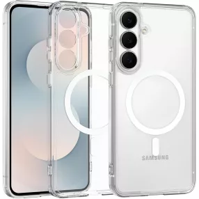   Samsung Galaxy S25 FE 5G Clear MagSafe szilikon tok – 2 mm vastag, átlátszó hátlaptok, kamera védelemmel