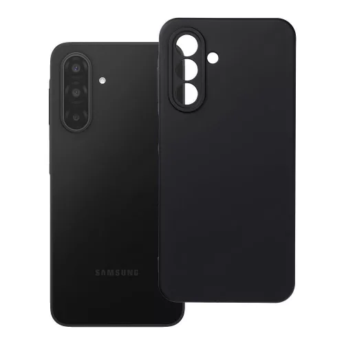 Samsung Galaxy A18 (4G/5G) / A17 (4G/5G) szilikon tok – matt fekete hátlaptok velúr belsővel, Silicone