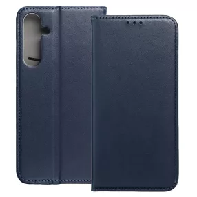   Samsung Galaxy S25 FE 5G könyvtok, fliptok, telefon tok, bankkártyatartós, mágneszáras, sötétkék, Smart Magneto