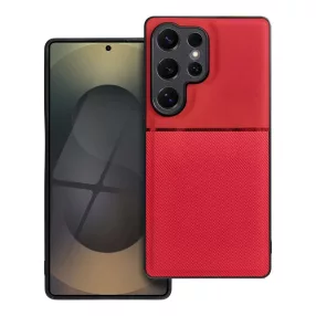   Samsung Galaxy S26 Ultra 5G hátlap tok, telefon tok, stílusos, prémium, piros, Noble Case