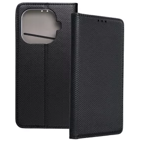   Xiaomi 15T Pro 5G könyvtok, fliptok, telefon tok, bankkártyatartós, mágneszáras, fekete, Smart Case book