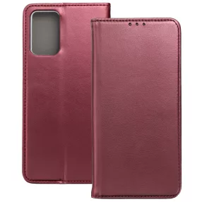   Motorola Moto G06 könyvtok, fliptok, telefon tok, bankkártyatartós, mágneszáras, bordó, Smart Magneto