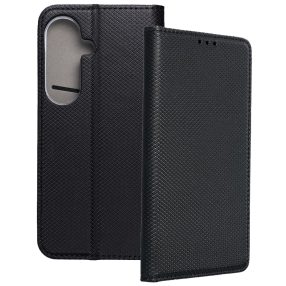   Samsung Galaxy S26 5G könyvtok, fliptok, telefon tok, bankkártyatartós, mágneszáras, fekete, Smart Case book