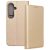 Samsung Galaxy S26 5G könyvtok, fliptok, telefon tok, bankkártyatartós, mágneszáras, arany, Smart Case book