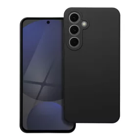   Samsung Galaxy S25 FE 5G szilikon tok, hátlaptok, telefon tok, velúr belsővel, matt, fekete, Silicone