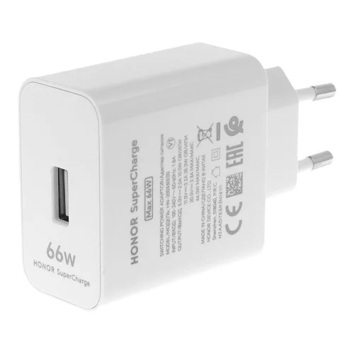 Honor HN-200330E00 66W SuperCharge gyorstöltő hálózati adapter – USB-A, fehér