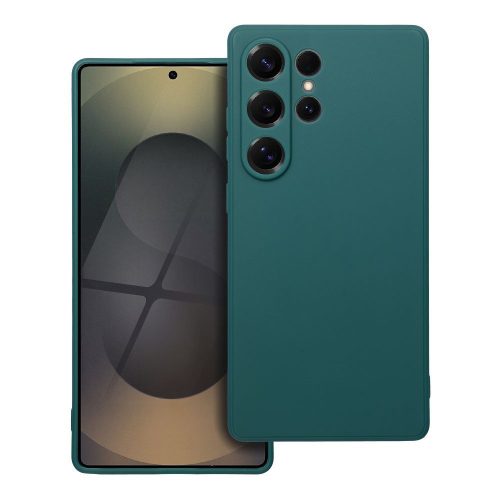 Samsung Galaxy S26 Ultra 5G szilikon tok, telefon tok, hátlaptok, matt, zöld, Matt case