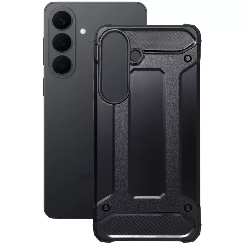 Samsung Galaxy S26 Plus 5G hátlap tok, telefon tok, ütésálló, fekete, Armor