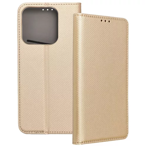 Realme Note 70T könyvtok, fliptok, telefon tok, mágneszáras, bankkártyatartós, arany