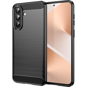   Samsung Galaxy A57 5G szilikon tok, hátlaptok, telefon tok, karbon mintás, fekete, Carbon case