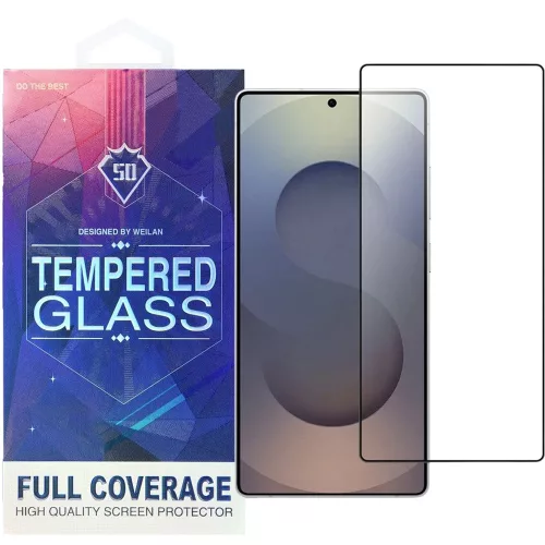 Samsung Galaxy S26 Ultra 5G üvegfólia – teljes kijelzős, 9H edzett, fekete keretes, 5D