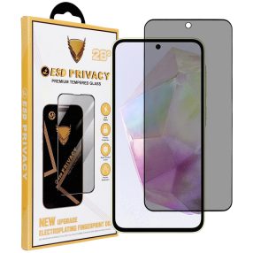   Samsung Galaxy A57 5G Privacy üvegfólia – betekintésvédő 9H edzett kijelzővédő, fekete keretes tempered glass, OG Premium