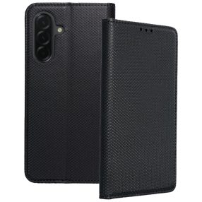   Samsung Galaxy A57 5G könyvtok, fliptok, telefon tok, bankkártyatartós, mágneszáras, fekete, Smart Case book
