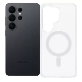   Samsung Galaxy S26 Ultra 5G MagSafe tok – átlátszó hibrid hátlaptok megerősített sarkokkal, Clear Mag Cover (MID)