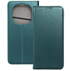   Xiaomi Redmi Note 15 4G / 5G könyvtok, fliptok, telefon tok, bankkártyatartós, mágneszáras, zöld, Smart Magneto