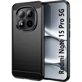   Xiaomi Redmi Note 15 Pro 5G szilikon tok, hátlaptok, telefon tok, karbon mintás, fekete, Carbon case