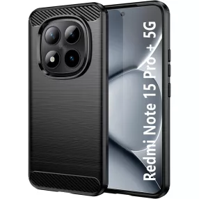   Xiaomi Redmi Note 15 Pro Plus 5G szilikon tok, hátlaptok, telefon tok, karbon mintás, fekete, Carbon case