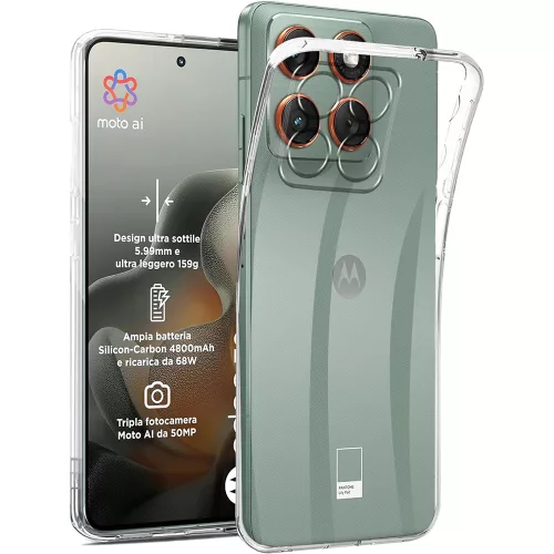 Motorola Edge 70 5G szilikon tok, hátlaptok, telefon tok, vastag, átlátszó, kamera védelemmel, 2mm, Clear case