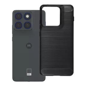   Motorola Edge 70 5G szilikon tok, hátlaptok, telefon tok, karbon mintás, fekete, Carbon case