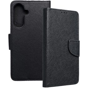   Samsung Galaxy A57 5G könyvtok, fliptok, telefon tok, bankkártyatartós, mágneszáras, fekete, Fancy