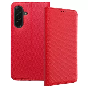   Samsung Galaxy A37 5G könyvtok, fliptok, telefon tok, bankkártyatartós, mágneszáras, piros, Smart Case book