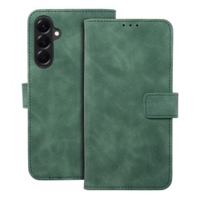   Samsung Galaxy A57 5G könyvtok, fliptok, telefon tok, bankkártyatartós, mágneszáras, zöld, Tender Book