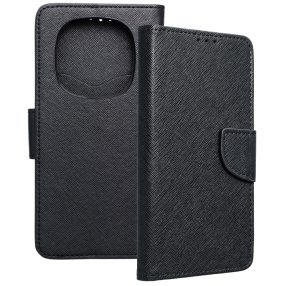   Xiaomi Redmi Note 15 Pro 5G könyvtok, fliptok, telefon tok, szilikon keretes, bankkártyatartós, mágneszáras, fekete, Fancy