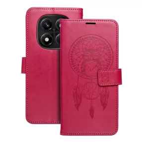   Xiaomi Redmi Note 15 Pro Plus 5G könyvtok, fliptok, telefon tok, mágneszáras, bankkártyatartós, álomfogó mintás, magenta, Forcell Mezzo