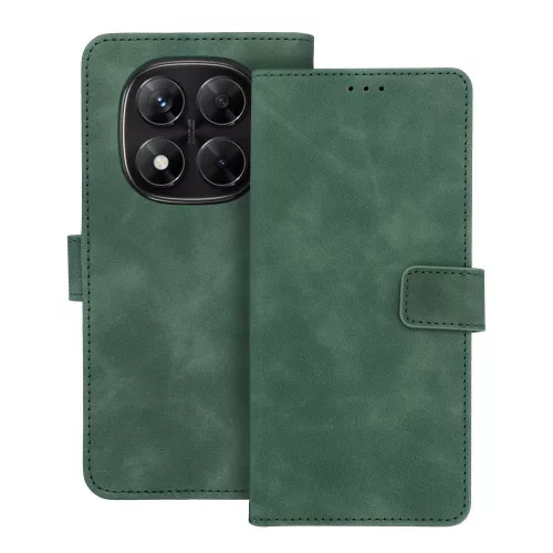 Xiaomi Redmi Note 15 Pro 5G könyvtok, fliptok, telefon tok, bankkártyatartós, mágneszáras, zöld, Tender Book