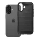 iPhone 17 szilikon tok, hátlaptok, telefon tok, karbon mintás, fekete, Carbon case
