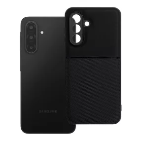  Samsung Galaxy A18 (4G/5G) / A17 (4G/5G) tok – kameravédős, elegáns texturált fekete hibrid hátlaptok, Noble Case