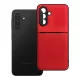 Samsung Galaxy A18 (4G/5G) / A17 (4G/5G) tok – kameravédős, elegáns texturált piros hibrid hátlaptok, Noble Case