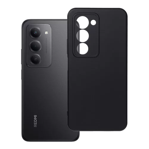 Xiaomi Redmi 15 4G / Redmi 15 5G szilikon tok, hátlaptok, telefon tok, velúr belsővel, matt, fekete, Silicone