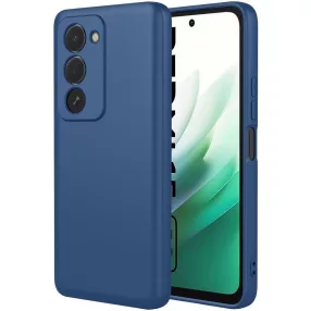   Xiaomi Redmi 15 4G / Redmi 15 5G szilikon tok, hátlaptok, telefon tok, velúr belsővel, matt, kék, Silicone