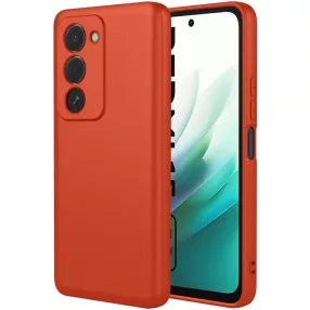   Xiaomi Redmi 15 4G / Redmi 15 5G szilikon tok, hátlaptok, telefon tok, velúr belsővel, matt, barack színű, Silicone