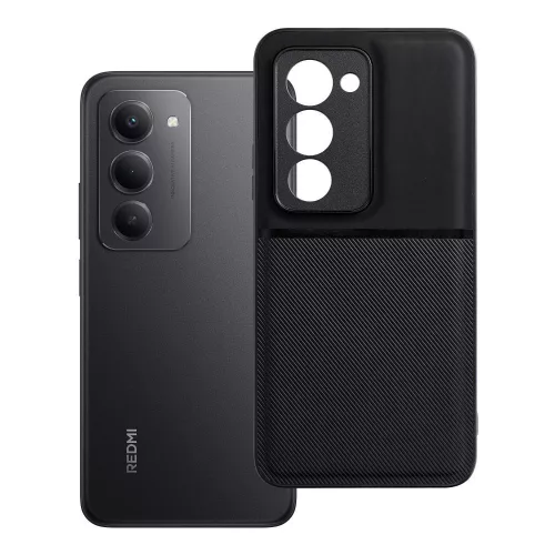 Xiaomi Redmi 15 4G / Redmi 15 5G hátlap tok, telefon tok, stílusos, prémium, fekete, Noble Case