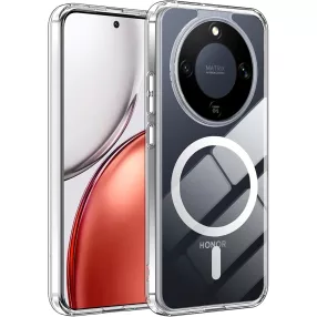   Honor Magic8 Lite 5G szilikon tok – kameravédős, 2 mm-es átlátszó hátlaptok MagSafe tartóhoz, Clear Case